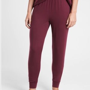 Athleta Bliss Nighttime Sleep Jogger Pants | Deep Burgandy